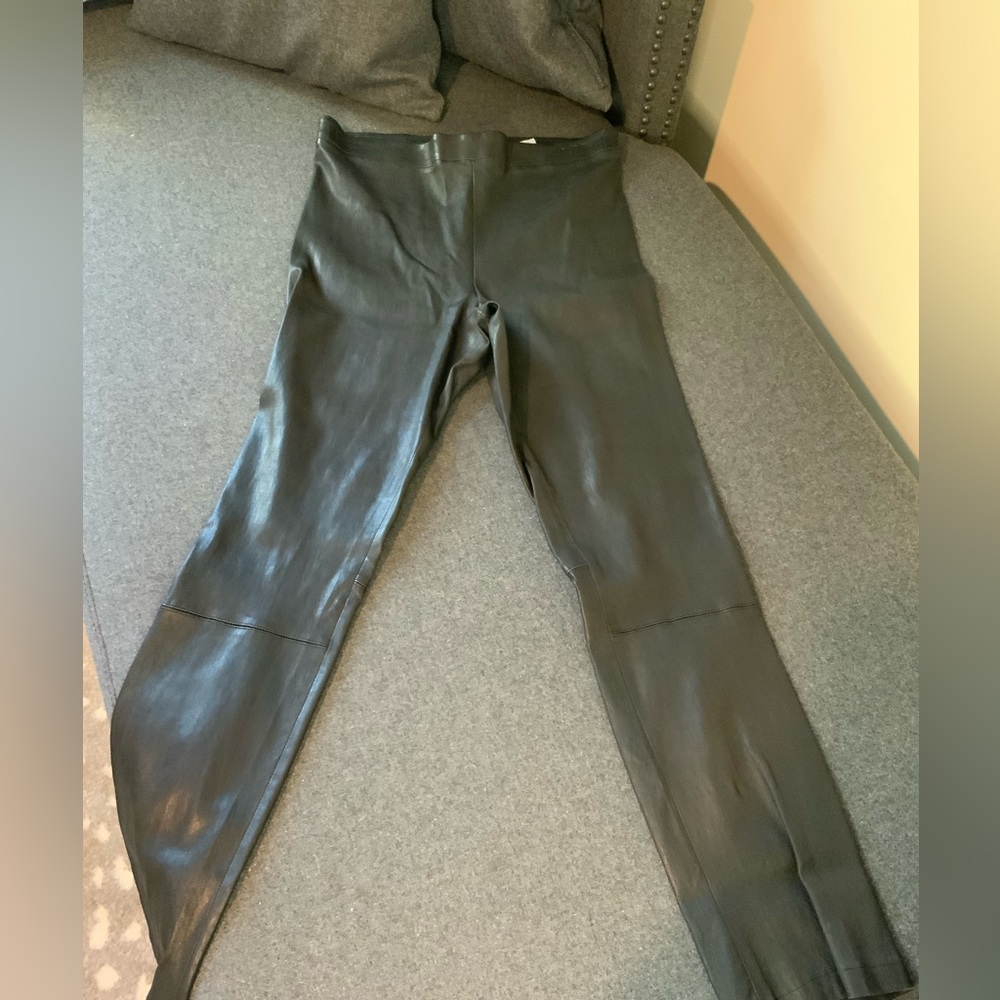 Vince Black Leather Leggings - L